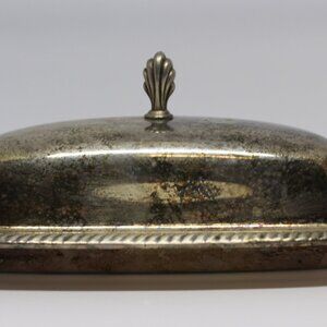 Vintage W.M.Rogers Silver Plated Lidded 3-piece Butter Dish